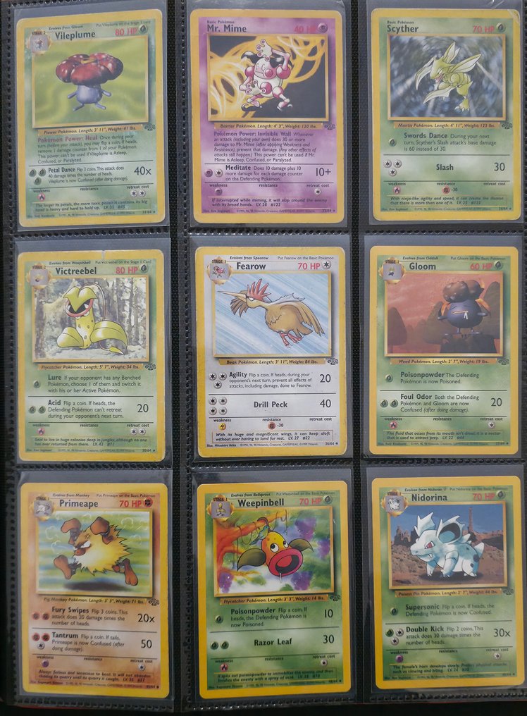 Pokémon - 30 Card - Machamp, Vaporeon, Vileplume, Electrode, Scyther, Mr. Mime - WOTC - Gym Challenge, Jungle #3.2