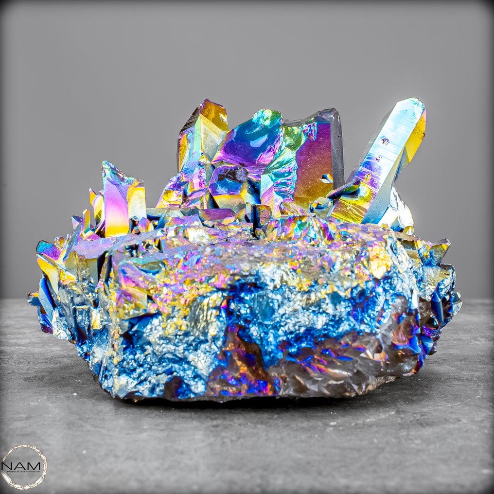 Φυσική αύρα-αμέθυστος δρούζα από την Ουρουγουάη – Ένα Kaleidoscope των χρωμάτων σε υψηλότερη ποιότητα.- 1003.66 g #1.0