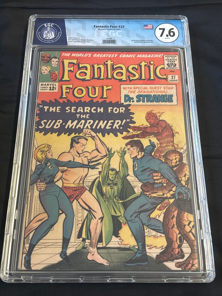 Fantastic Four (Vol. 1) #27 - EGC 7.6 - The Search for Sub-Mariner! - 1st meeting of Doctor Strange and the Fantastic Four - 1 Graded comic - First edition - 1964 #1.0