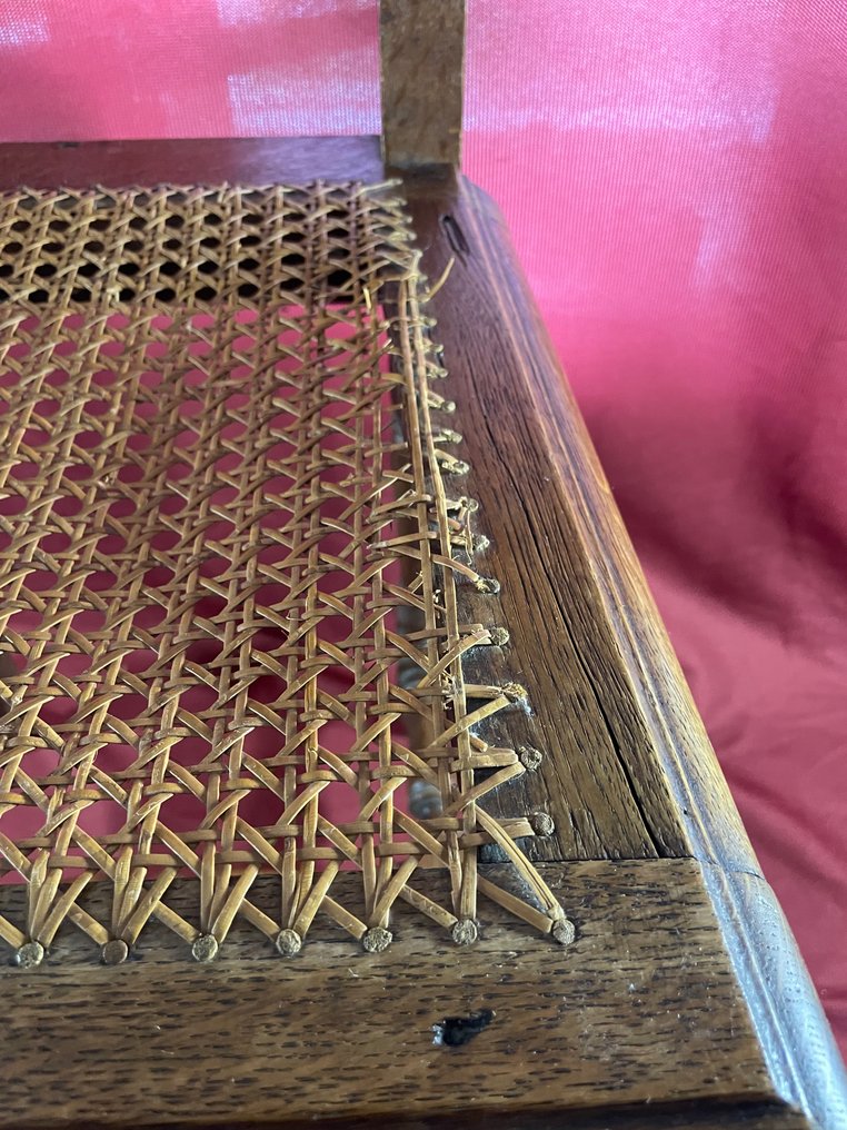 Stuhl - Holz, Messing - Rotan Biedermeier #3.2