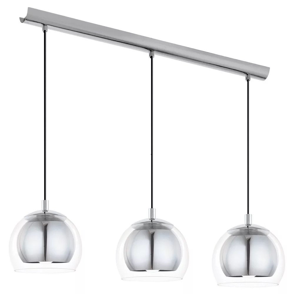 Eglo - Hanging lamp - Rocamar 94593 - Glass, Chrome - Barely used, cleaned item #1.0