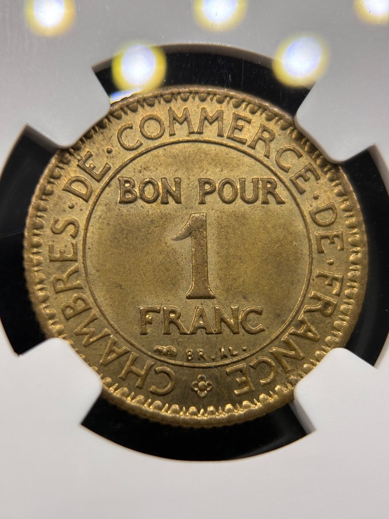 Frankrijk. 1 Franc 1921 Chambres de Commerce. NGC MS63 (Zonder minimumprijs) #1.0