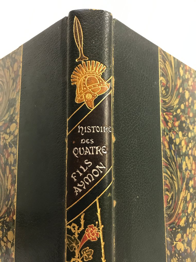 Charles Gillot / Eugène Grasset - Histoire des quatre fils Aymon, [Reliure mosaïquée de Charles Meunier][Art Nouveau] - 1883 #1.0