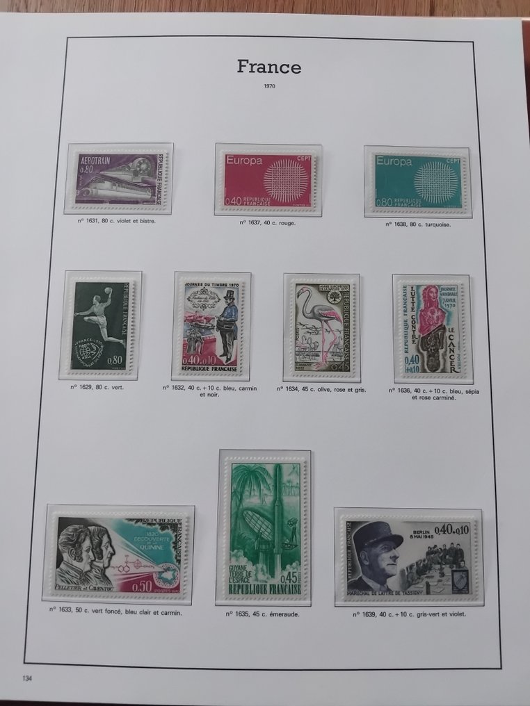 França 1970/1978 - Coleção completa em Novos** de Luxo em um magnífico álbum Yvert Supra com 22 anéis. - // Cote Y&T & Accessoire en excellent état . #3.2