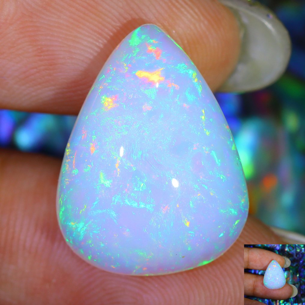 Senza prezzo di riserva - 1 pcs Arancione Opale - 10.37 ct - International Gemological Institute (IGI) - FLORAL PATTERN AAA OPAL #1.0