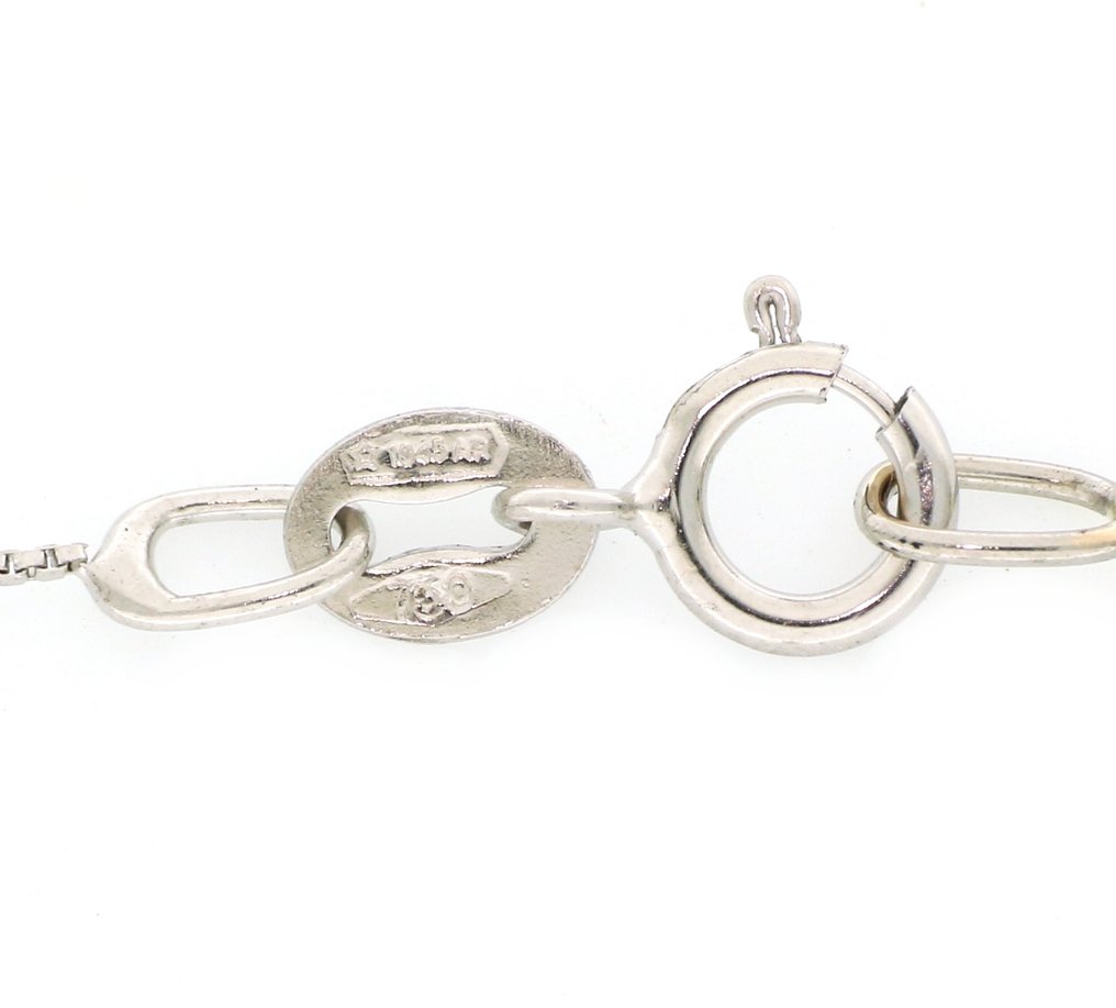 Sem preço de reserva - Colar com pingente - 18 K Ouro branco - 0.18ct. tw. Diamante (Natural) #3.2