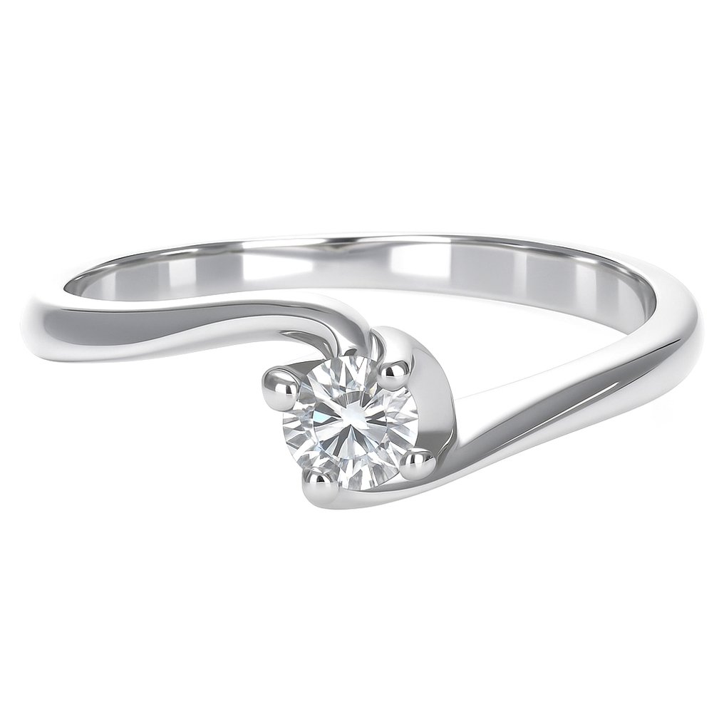 Δαχτυλίδι - 18 καράτια Λευκός χρυσός - 0.20ct. tw. Διαμάντι (Φυσικό) #2.1