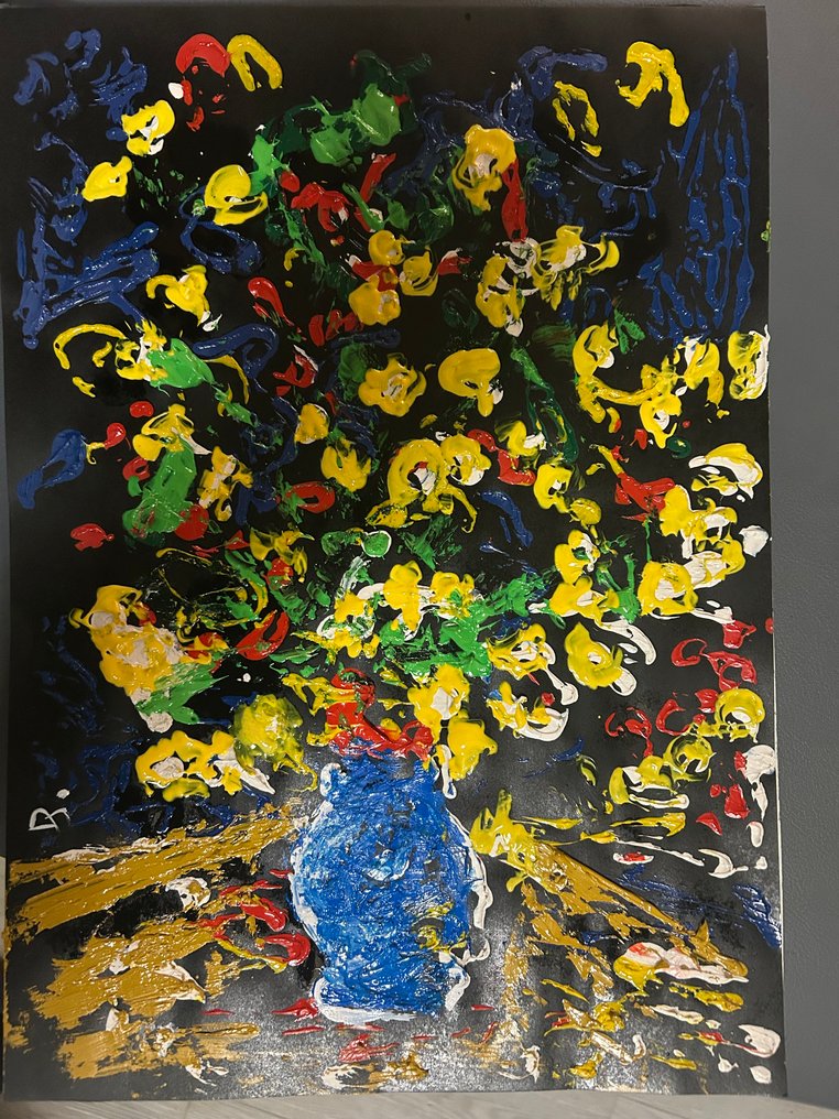 Julien Danaux (ARTDANAUX) - Fleurs dans un vase bleu #2.1