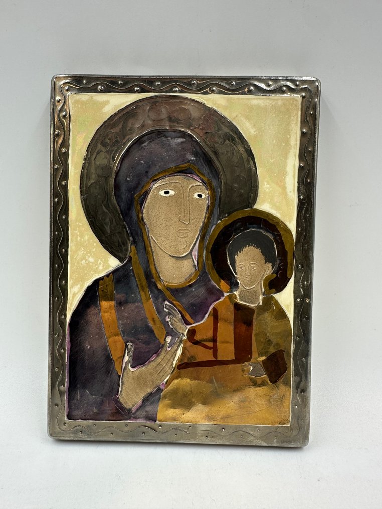 弗朗索瓦·勒姆博（1930-2013） - 瓦勒里斯 - 圣母与婴儿 - 陶瓷, 搪瓷 - 2010-2020年 #1.0