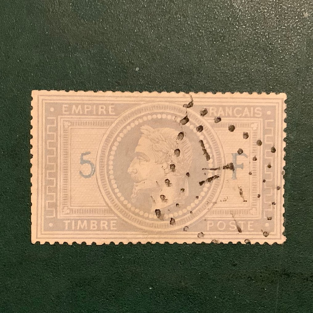 Frankrijk 1869 - 5 Fr Napoleon Lauree - Yvert 33 #1.0