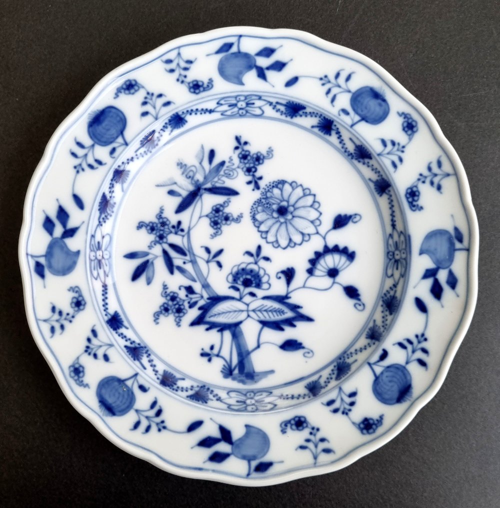 Meissen - 成套餐具 - Wahl！洋葱纹4个装餐盘，直径约24.5厘米。 - 瓷器 #2.1