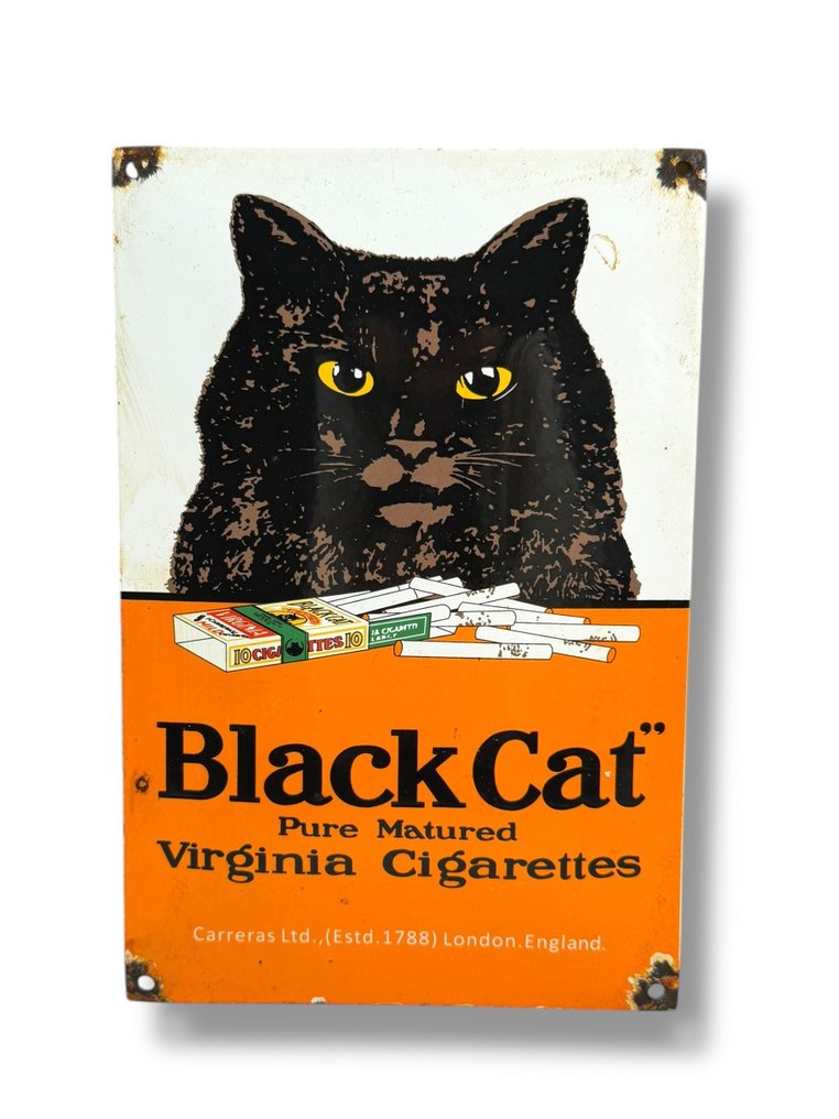 Cigarettes Black Cat - Enamel plate - Enamel #3.2