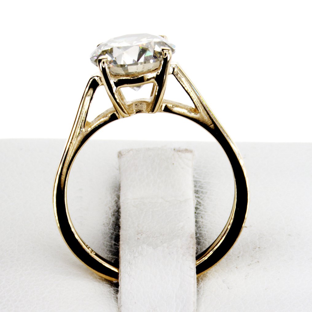 χωρίς τιμή ασφαλείας - Δαχτυλίδι αρραβώνων - 14 καράτια Κίτρινο χρυσό -  2.02ct. tw. Διαμάντι (Φυσικού χρώματος) #4.3