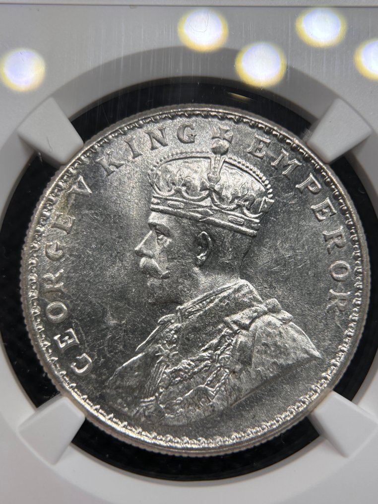 British India. George V. 1 Rupee 1919 MS61 (No reserve price) #3.2