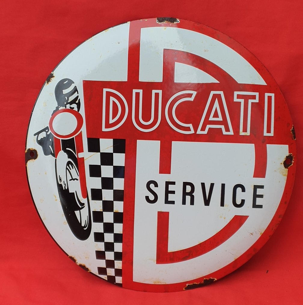 Ducati - Ducati Service Email Shield - Enamel sign - Enamel, Metal #1.0