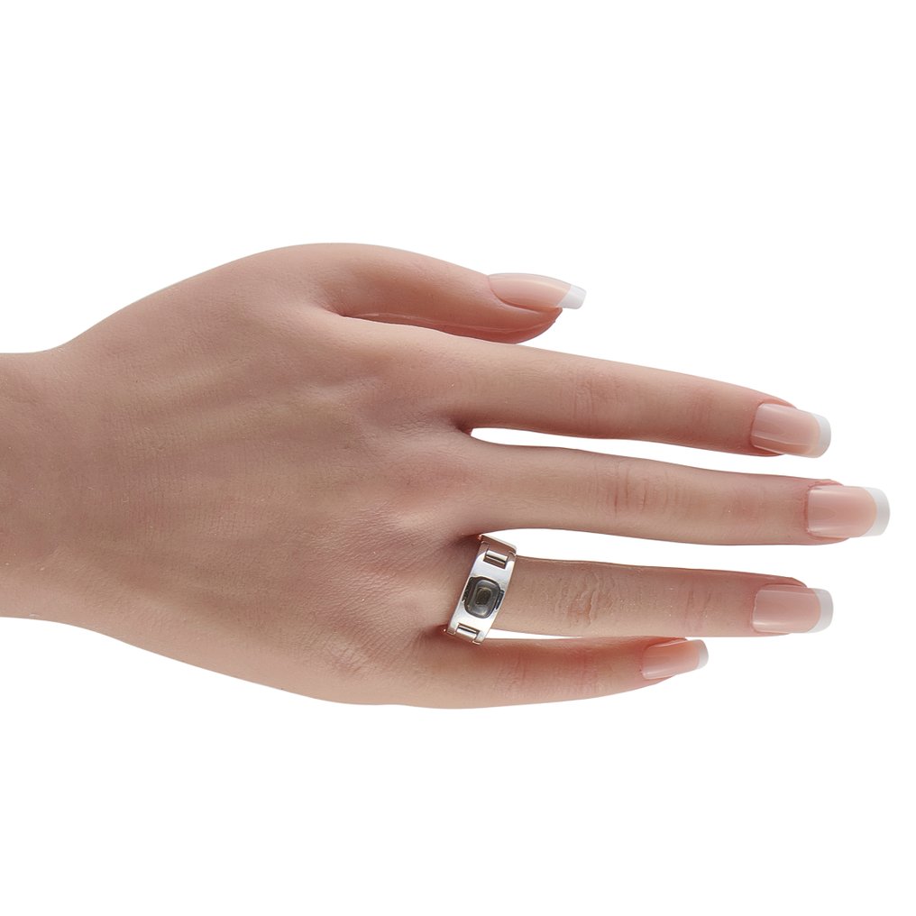 Hermès - Δαχτυλίδι - 18 καράτια Λευκός χρυσός, Δαχτυλίδι HERMES 18K λευκόχρυσο με χαλαζία #3.2