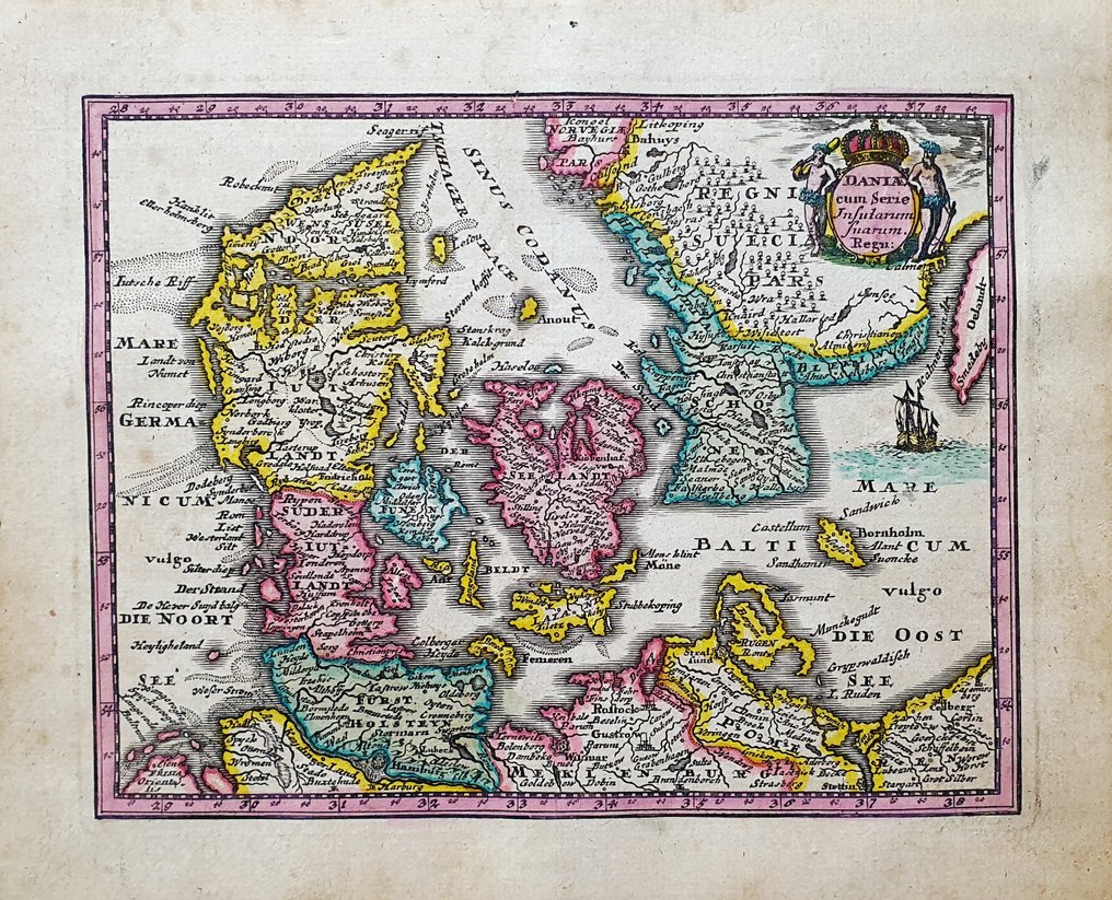 Europa - Norte da Europa / Escandinávia / Dinamarca / Copenhague / Skagen; Christopher Weigel & David Kohler - Daniae Descriptio - 1701-1720 #1.0