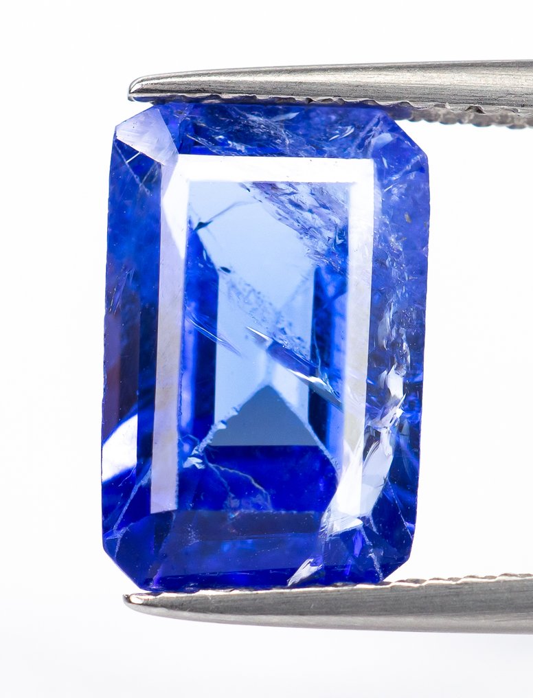 沒有保留價 坦桑石  - 3.98 ct - Bellerophon Gemlab - 紫色调的蓝色 #1.0