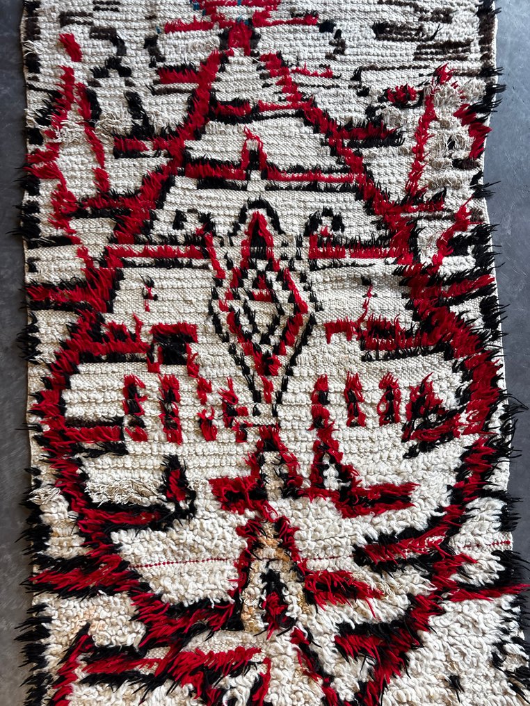 Vintage Berberteppich – handgewebte Wolle – fettes abstraktes Muster – Marokko – Stammesstil - Teppich - 180 cm - 70 cm - Handgewebter Wollteppich #2.1