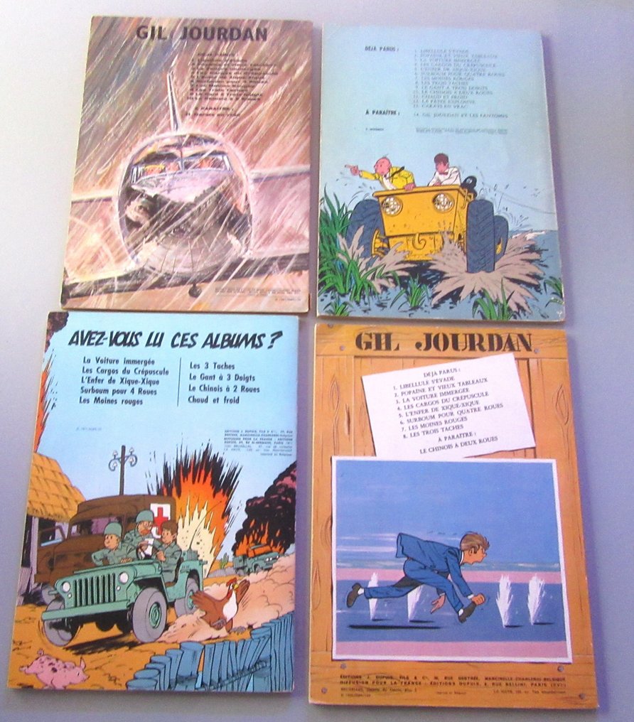 Gil Jourdan T9 + T10 + T12 + T13 - 4x B - 4 Album - 第一版 - 1966/1971 #1.0