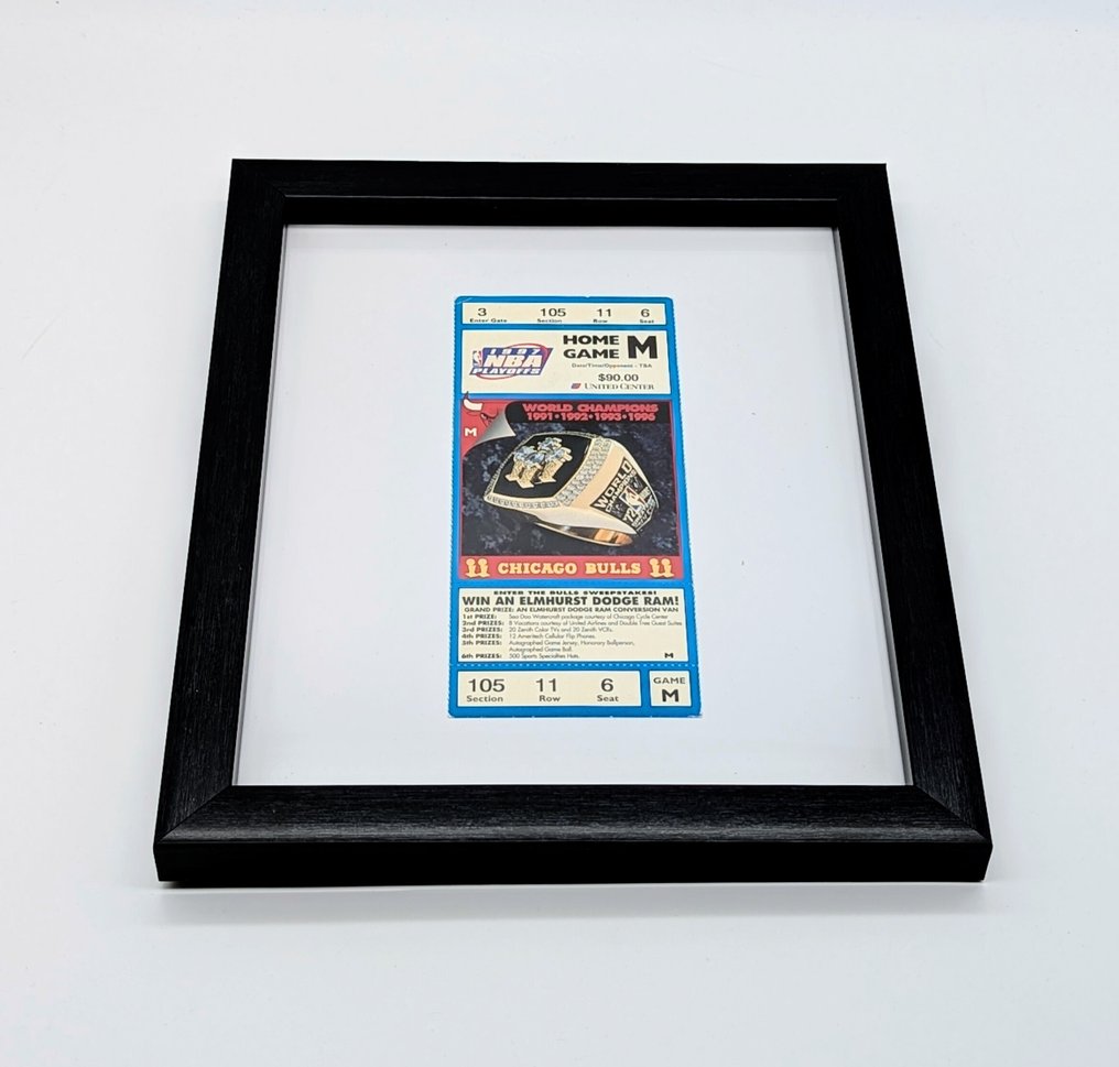 Chicago Bulls - NBA - Michael Jordan - 1997 - Kaartje, Vijfde NBA-kampioenschap, Playoff-ticket #3.2