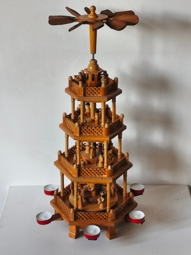 Karácsonyi figuradísz - Karácsonyi piramis - Fa - Karácsonyi piramis az 1970-es években #4.3