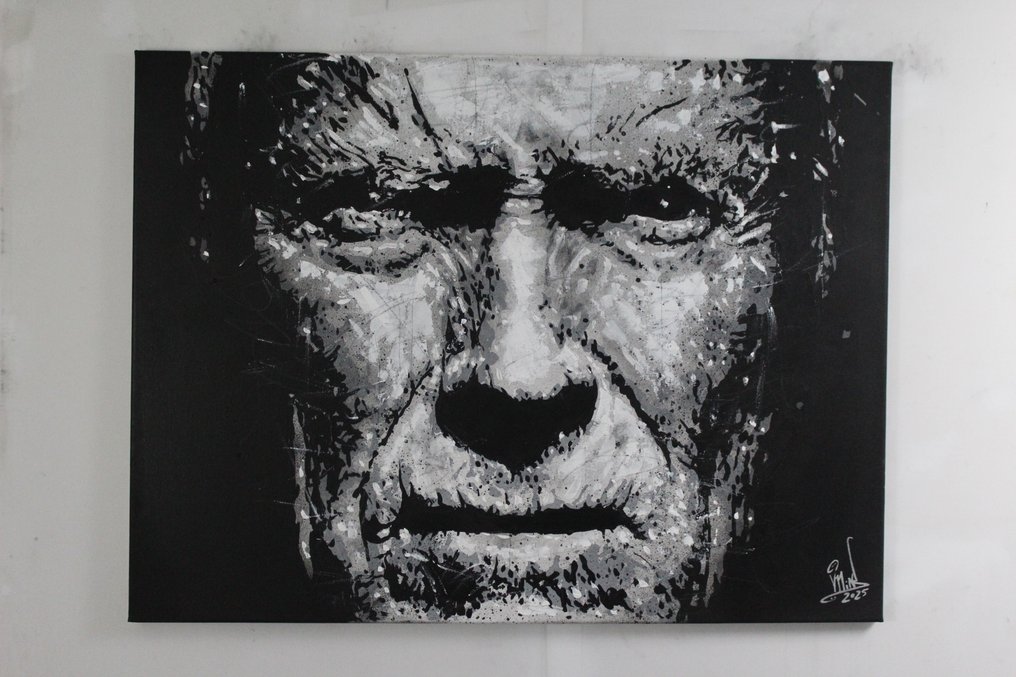 Clint Eastwood - The Good the Bad and the Ugly - Handpainted and signed - by Artist Vincent Mink - Portrait #1.0