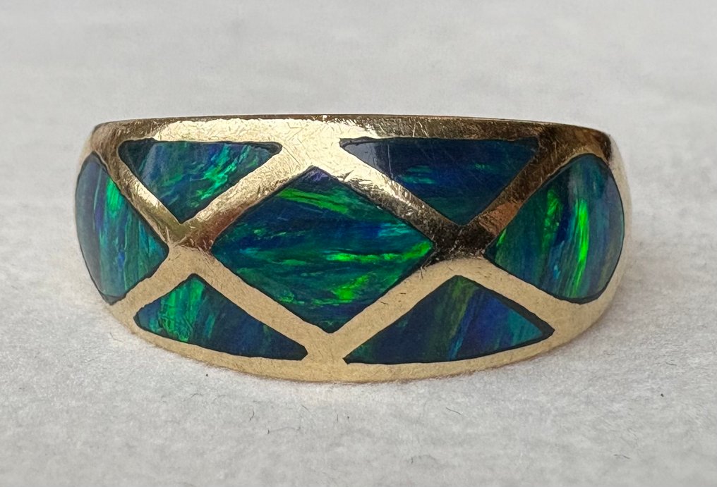 Bague - 14 carats Or jaune Opale #1.0