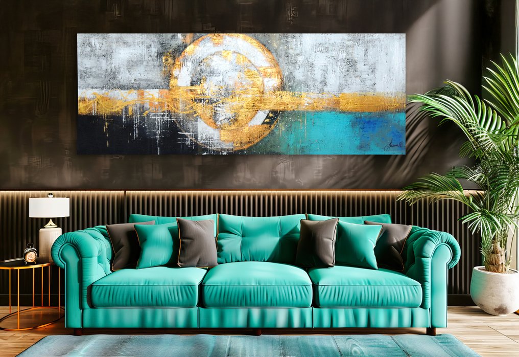 Monika Spiewak - Abstract - XXL - Oil Painting Stretched On The Frame - Ready To Hang - 1/1 Unique Piece #1.0