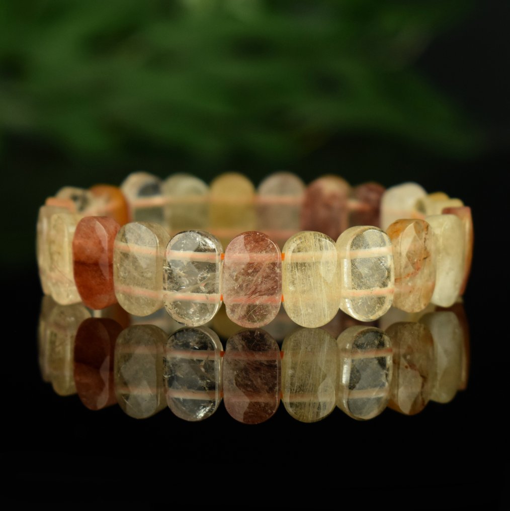 Nessun prezzo di riserva - Quarzo rutilato - Inclusioni dorate e rame- 28.9 g #1.0