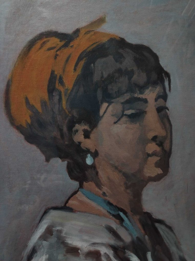 Adrian Scarlat - Peasant woman with yellow kerchief #2.1