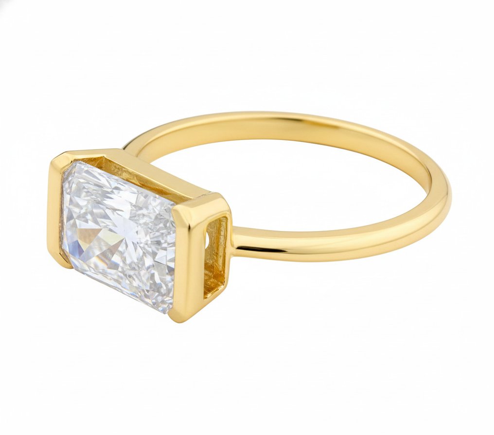 Δαχτυλίδι - 14 καράτια Κίτρινο χρυσό - 2.97ct. tw. Διαμάντι (Εργαστηριακής καλλιέργειας) #1.0