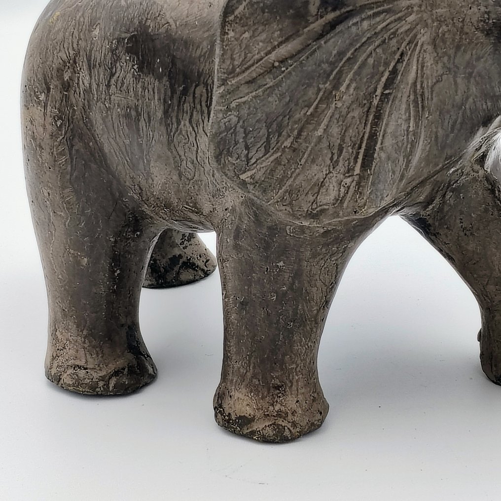 Ancient Indochinese Brons Viktig elefantstaty talisman - 220 mm #3.2