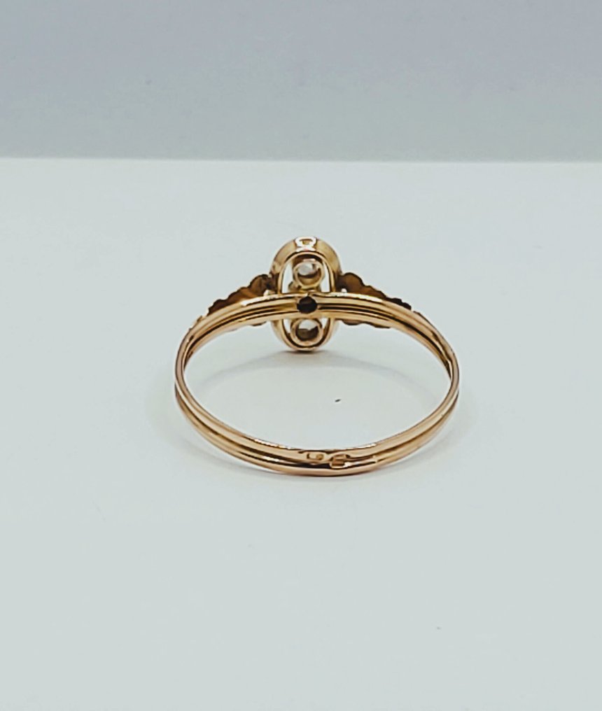 No reserve price - Ring - 19.2 kt. Rose gold Garnet - Diamond #4.3