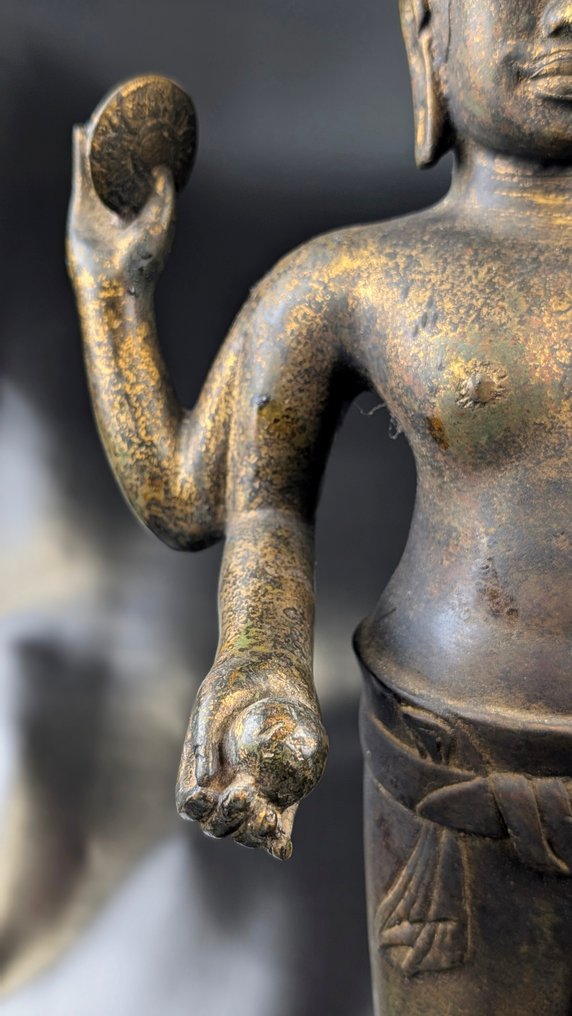 Cambodjaanse bronzen standbeeld  Vishnu - Άγαλμα - Καμπότζη  (χωρίς τιμή ασφαλείας) #3.2