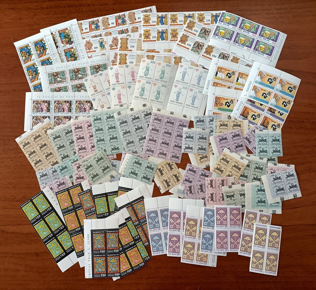 Vatican City - Huge accumulation of singles and blocks with Airmail, Souvenir Sheets, and MNH** definitive stamps - No Reserve Price #1.0