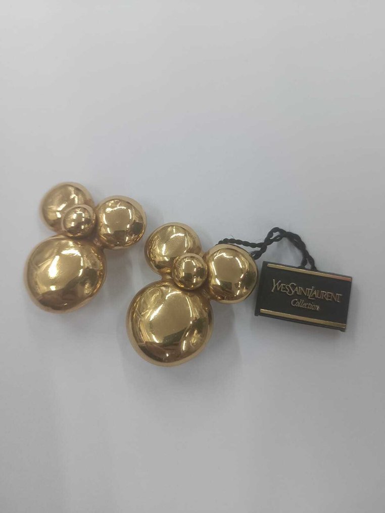 Yves Saint Laurent - Klips-øredobber - Collection Gullplattert #1.0