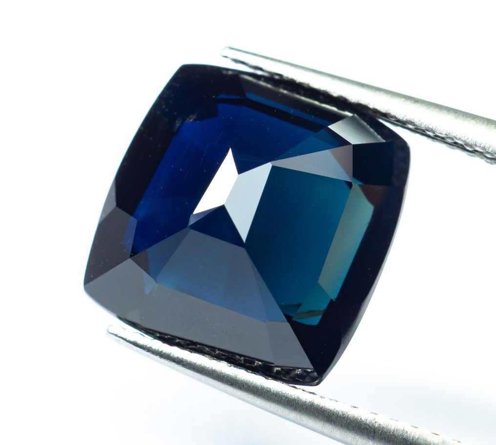 没有保留价 蓝宝石  - 10.77 ct - 莲花宝石实验室 - Deep Blue #4.3