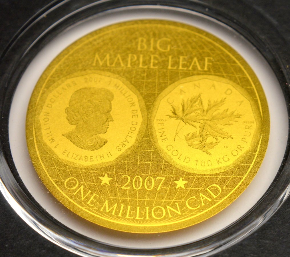 乍得. 5000 Francs 2024 One Million Cad Big Maple Leaf - 1/200oz (.999) (没有保留价) #1.0