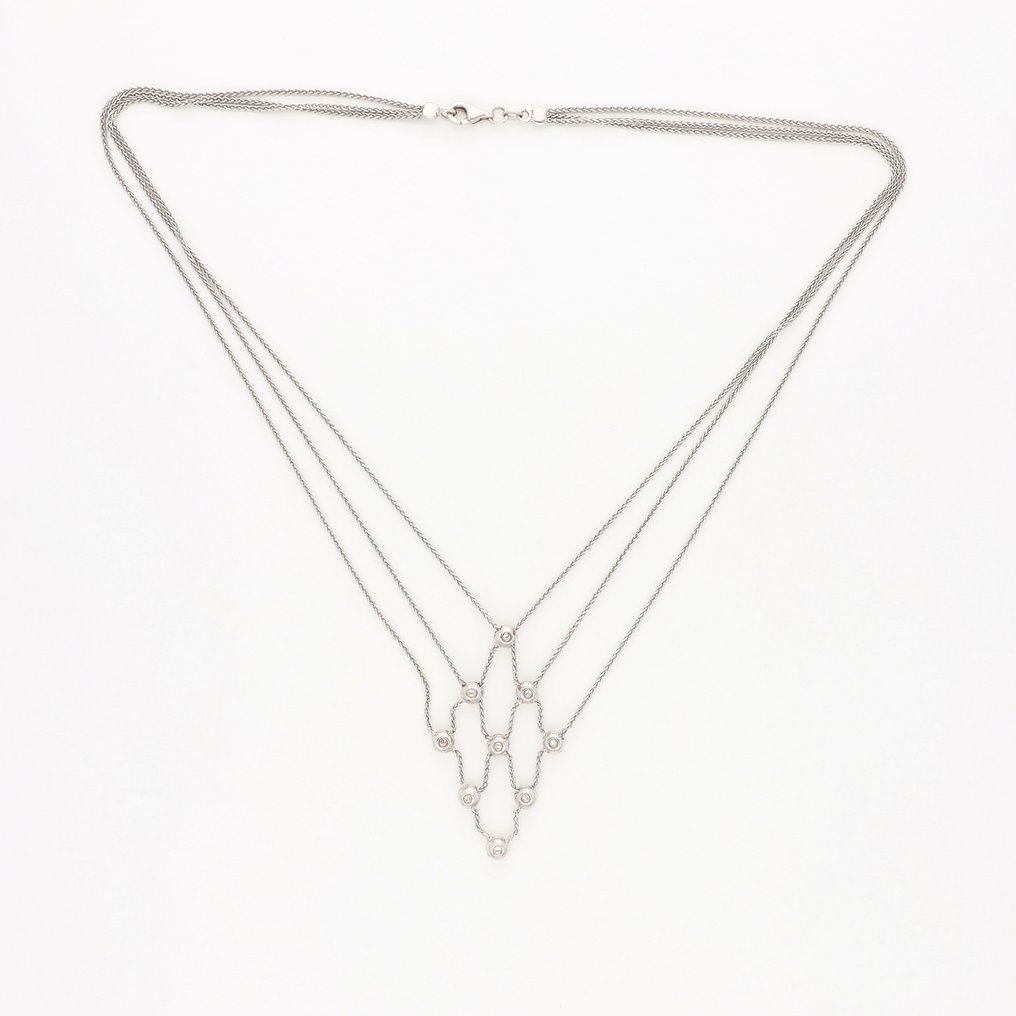 Κολιέ - 14 καράτια Λευκός χρυσός - Spinel #3.2