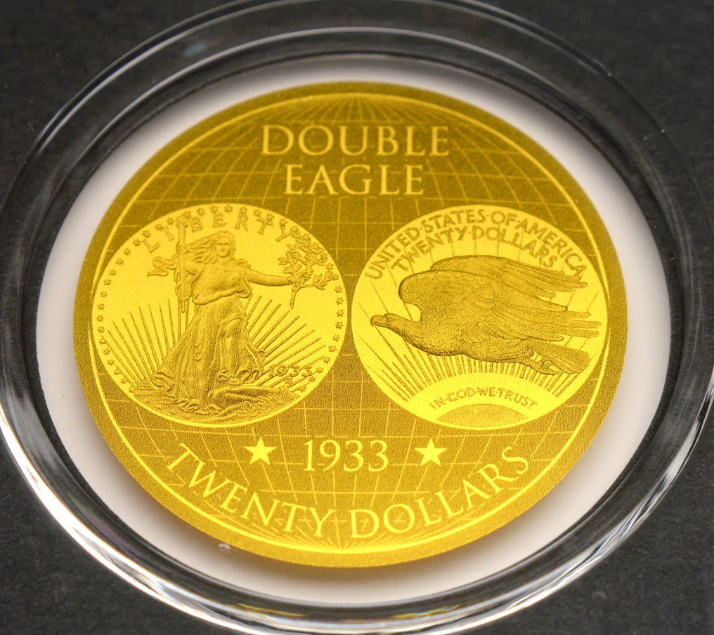 Tchad. 5000 Francs 2024 Double Eagle USA Twenty Dollars 1/200oz (.999)  (Ingen mindstepris) #1.0