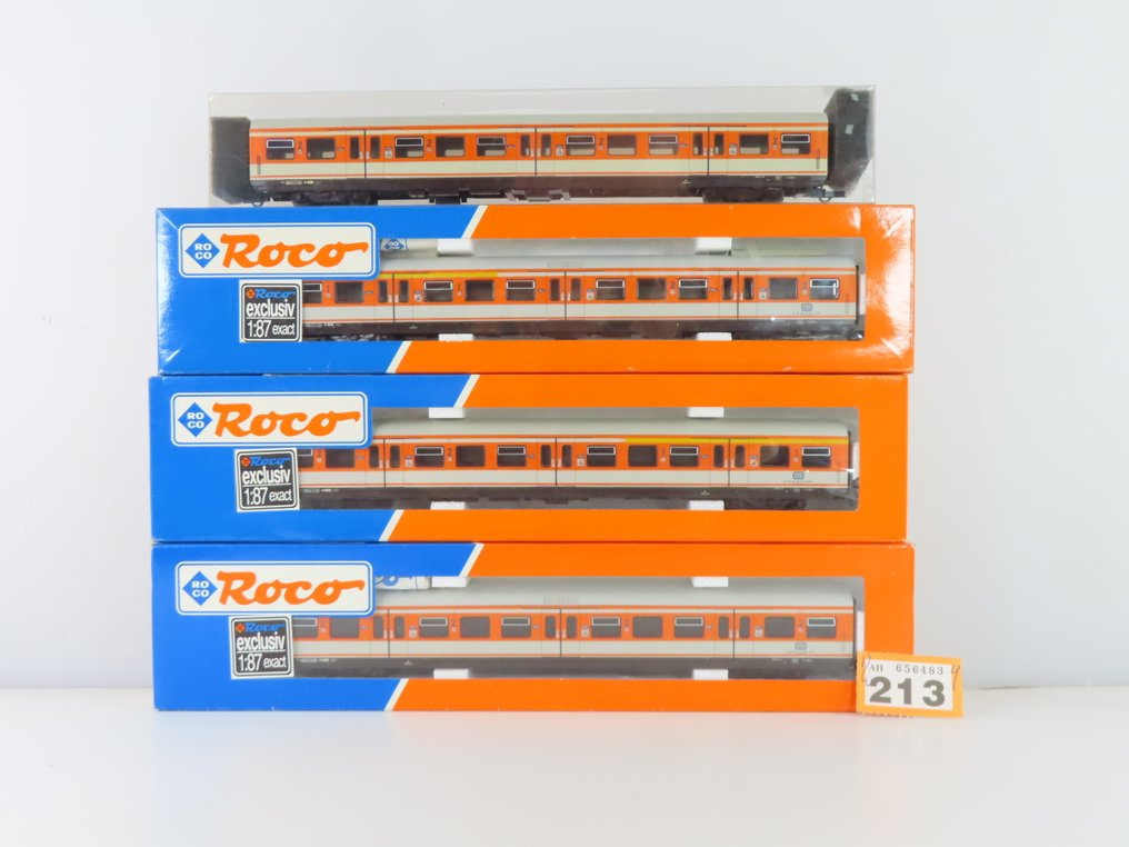 Roco H0 - o.a. 44670/44671 - Επιβατικό τρένο μοντελισμού (4) - 4x 4-θέσιοι συρμοί S-Bahn, 1η/2η και 2η τάξη. - DB #2.1