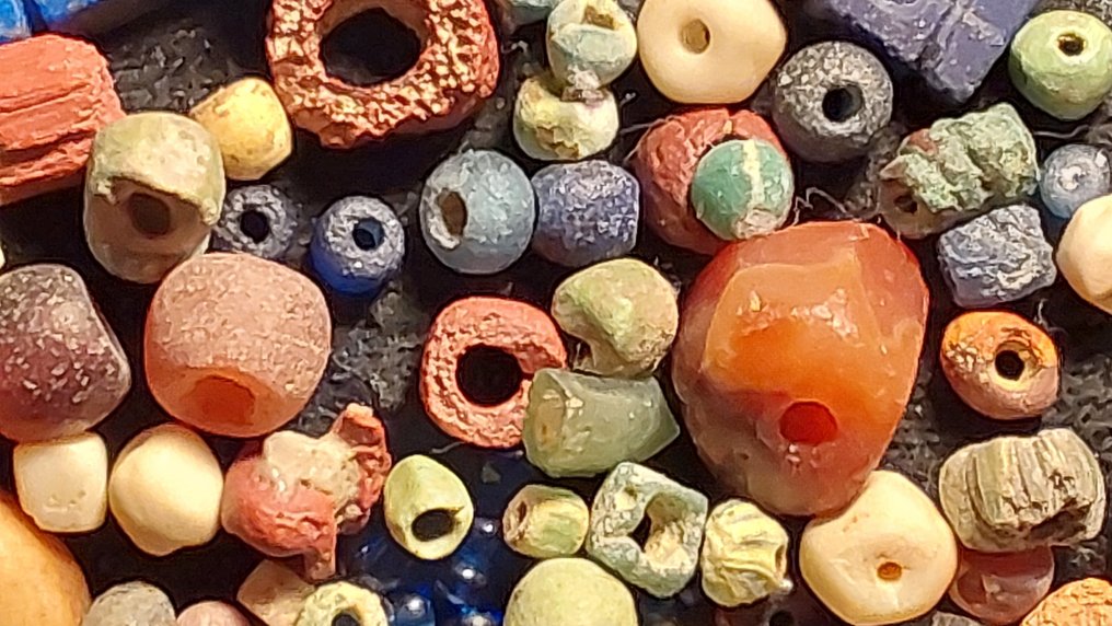 古埃及到罗马 玻璃 超过100个古老的珠子  (没有保留价) #3.2