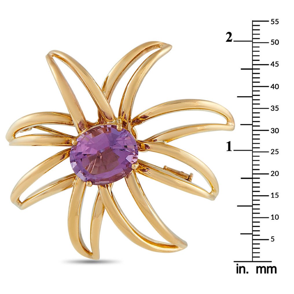 Tiffany & Co. - Broche - 18 carats Broche en améthyste en or jaune 18 carats Tiffany & Co. Feux d'artifice, Or jaune #2.1