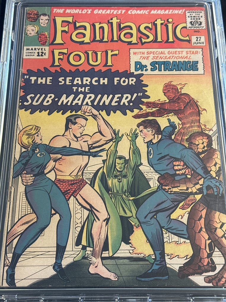 Fantastic Four (Vol. 1) #27 - EGC 7.6 - The Search for Sub-Mariner! - 1st meeting of Doctor Strange and the Fantastic Four - 1 Graded comic - First edition - 1964 #2.1