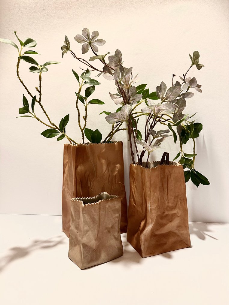 Rosenthal - Tapio Wirkkala - 花瓶 (3) - 请勿乱扔垃圾 - Bisquit瓷器 #1.0