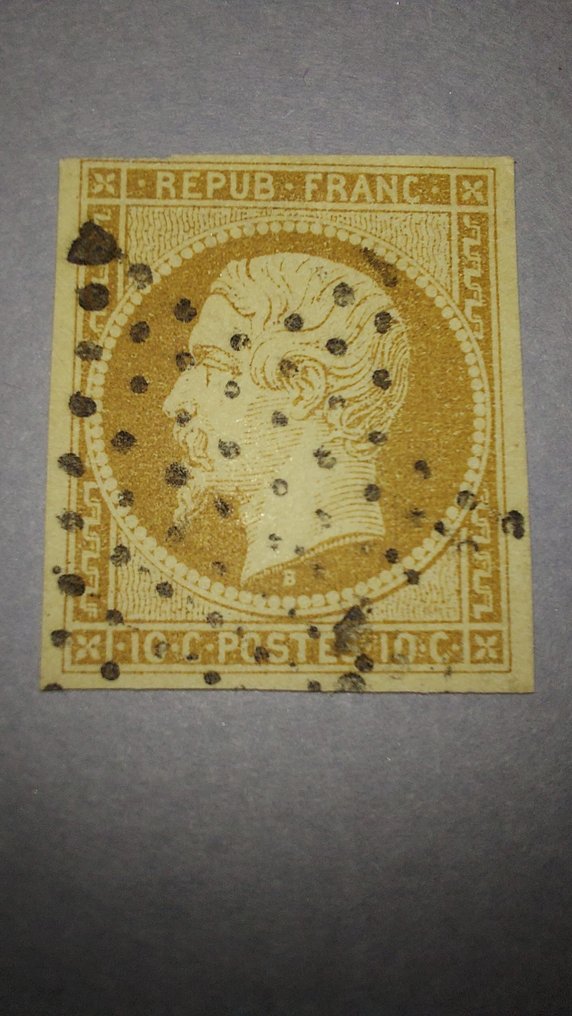 Francia 1852 - Timbres Francia clásico - Yvert 9 10 et 10a #1.0