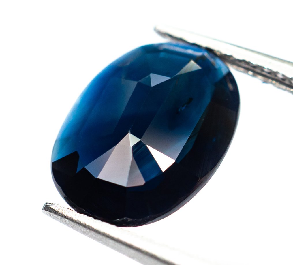 没有保留价 蓝宝石  - 3.20 ct - Bellerophon 宝石实验室 - 深绿色偏蓝色 #4.3