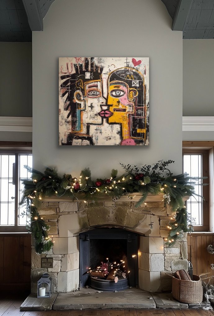 Eric Brumette - KISS ME LIKE BASQUIAT 5 - Toile L #1.0