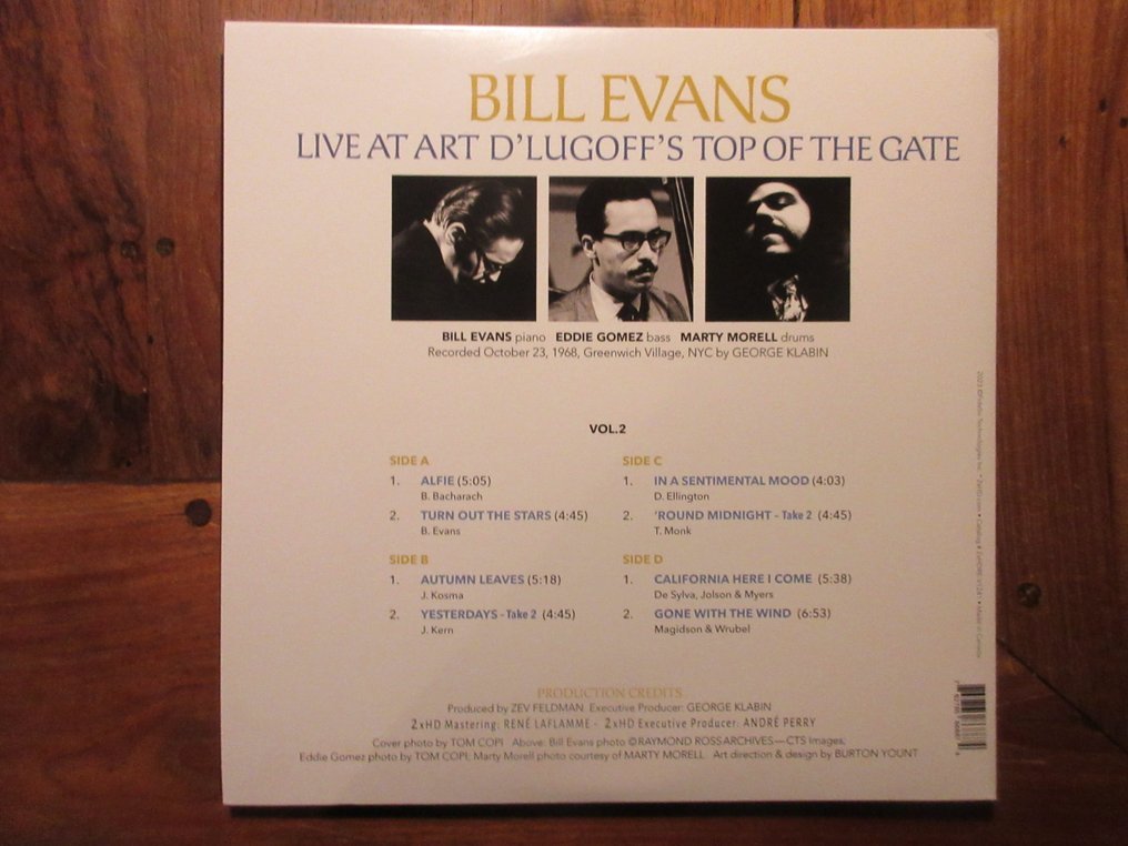 Bill Evans - Live At Art D'Lugoff's Top Of The Gate Vol. 2 - Doppel-LP (Album mit 2 LPs) - 2023 #1.0